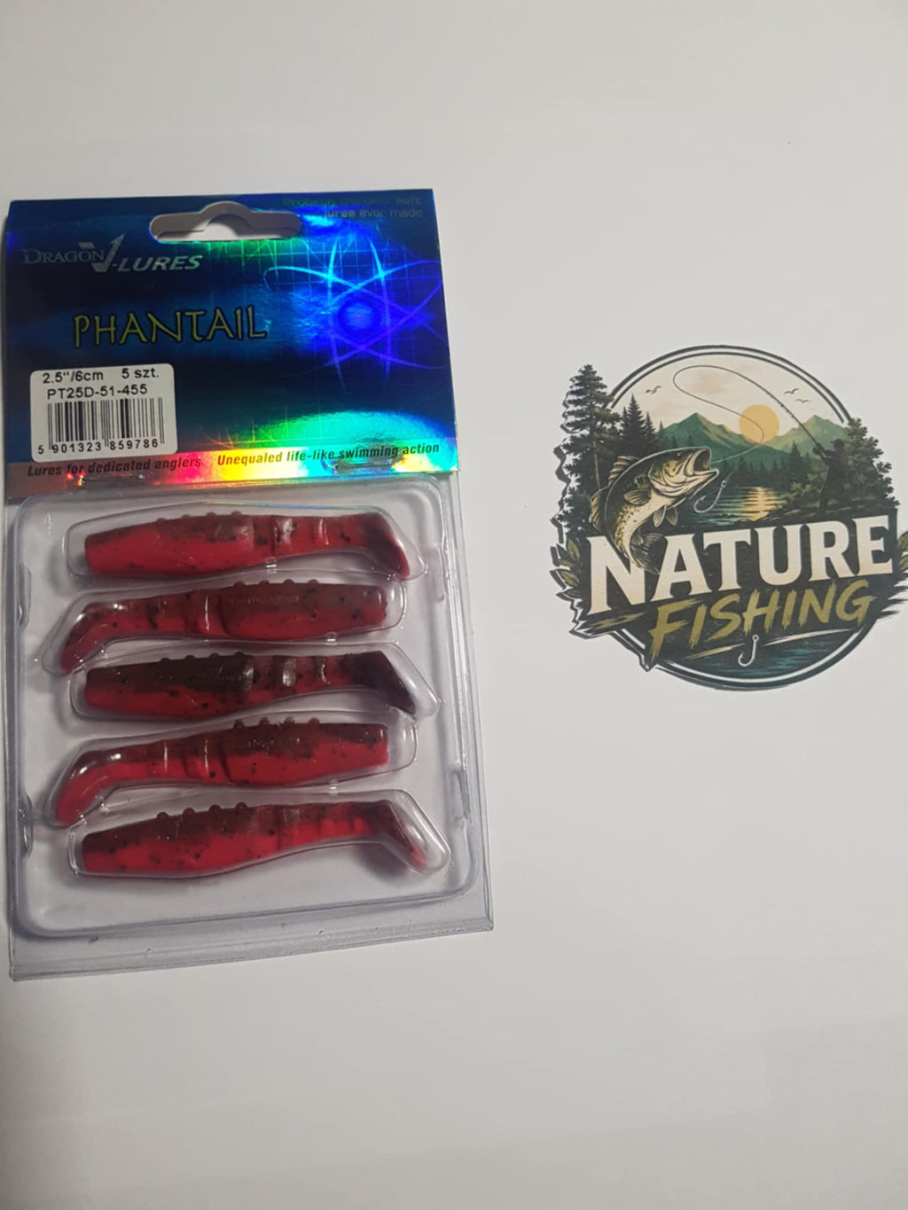 Leurre Souple PHANTAIL 6 cm – Coloris Rouge Noir